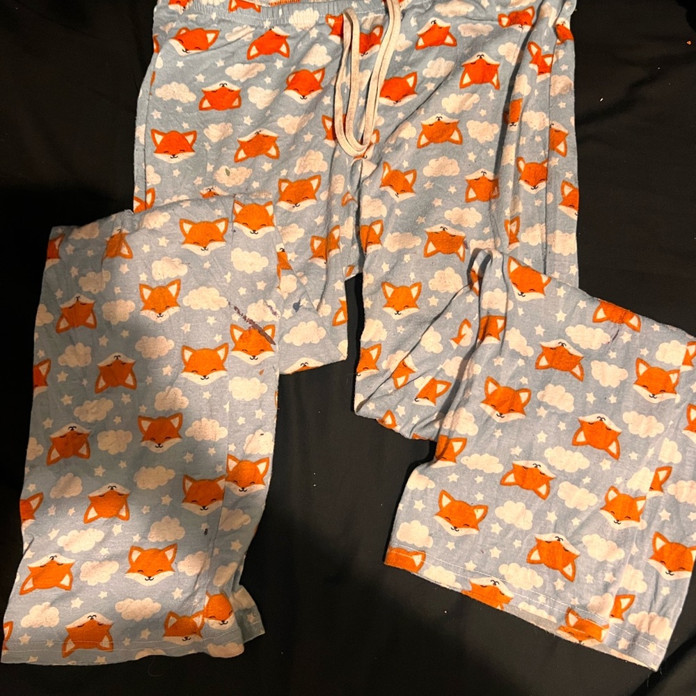 Blue sloth pajama pants
